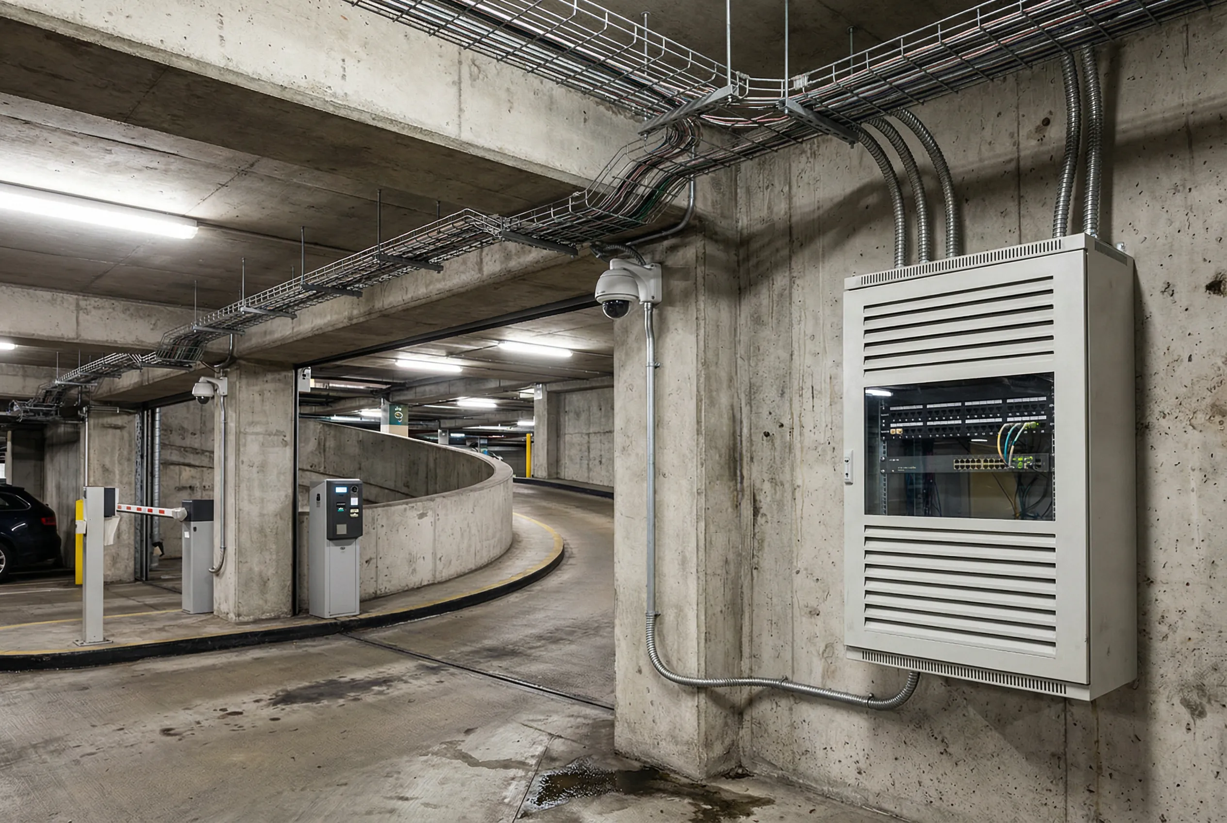 Parking Garage Surveillance Cabling
