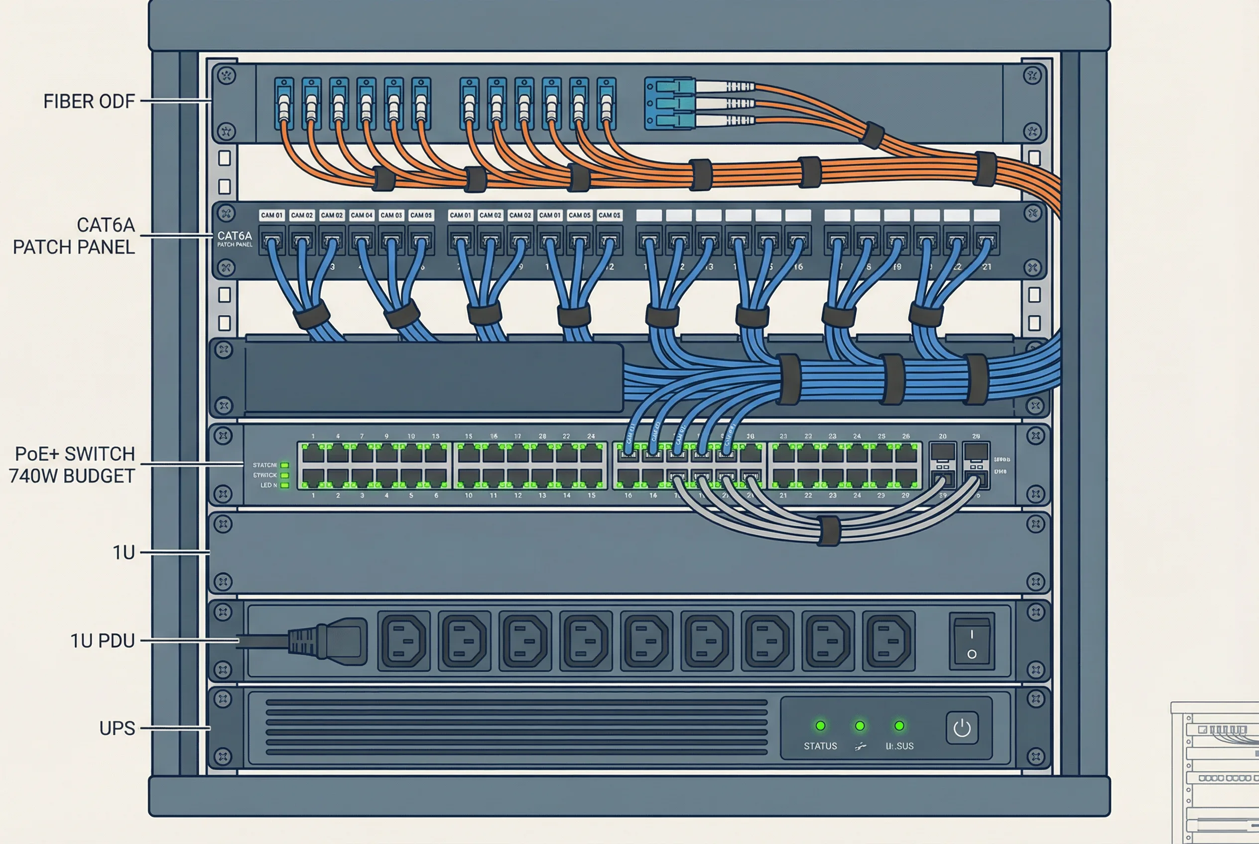 Zone Cabinet Equipment Wiring Layout